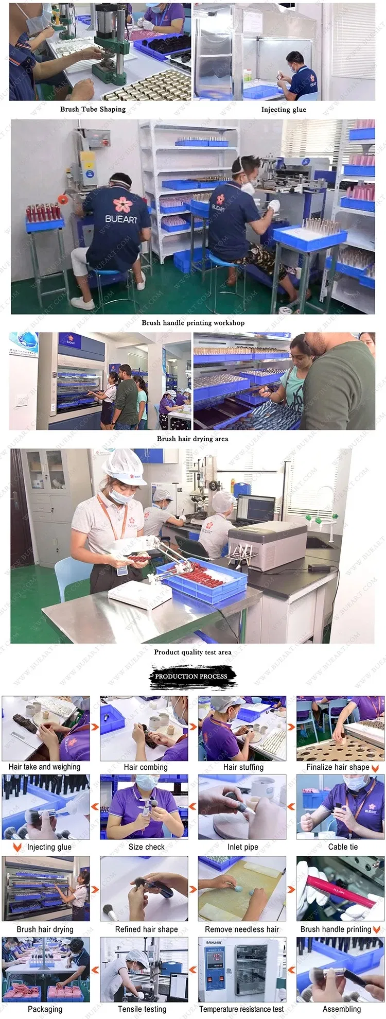 Pincel de Fundação Flat Top Kabuki da Keshima Pincel de Maquiagem Premium para Líquido Creme Pó - Esfumar Misturar Rosto B
