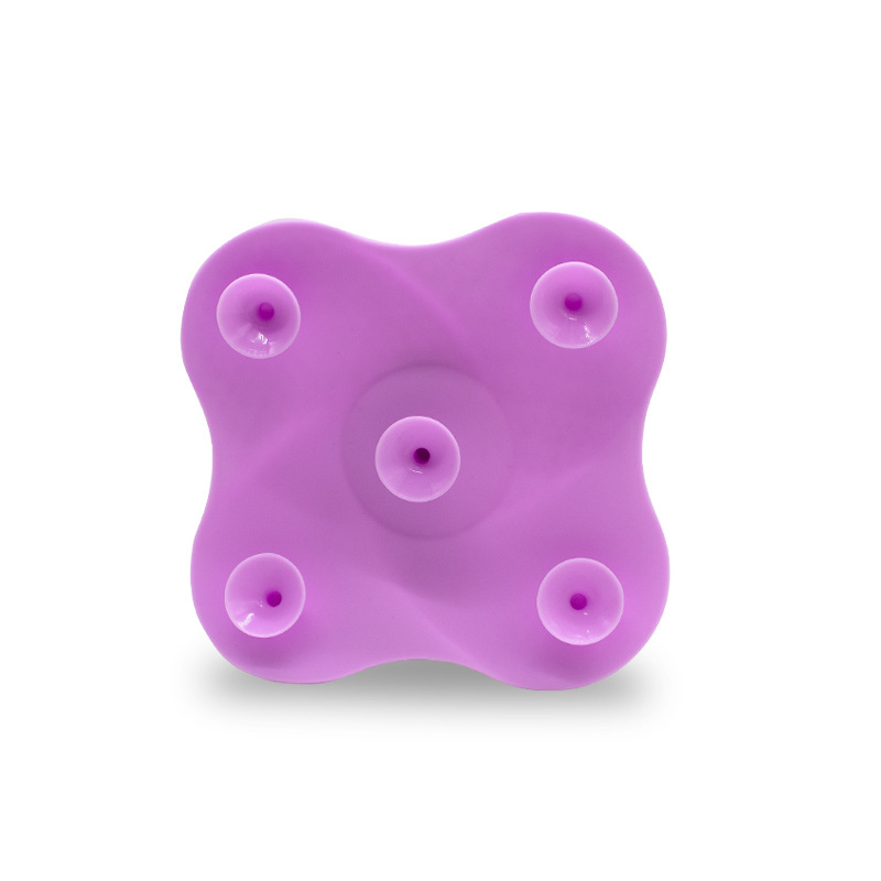 Tapete de Limpeza de Pincéis de Maquiagem de Silicone com Ventosa, Almofada Scrubber Multifuncional