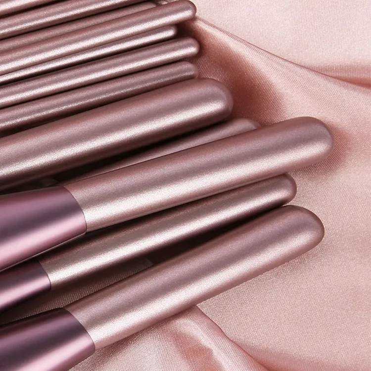 Pincéis de Maquiagem Personalizados de Alta Qualidade 12PCS Conjunto de Pincéis de Maquiagem Sintéticos Premium para Base, Pó, Blush e Sombra com Etiqueta Privada