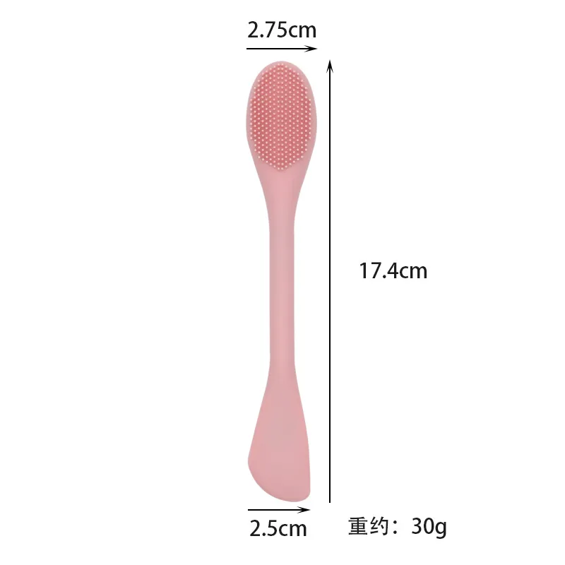 Aplicador de Máscara Facial de Silicone com Dupla Face e Escova de Limpeza para Maquiagem