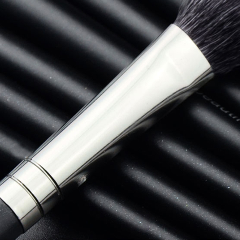 14PCS Conjuntos de Pincéis de Maquiagem Preto Profissional Kabuki Sintético Premium
