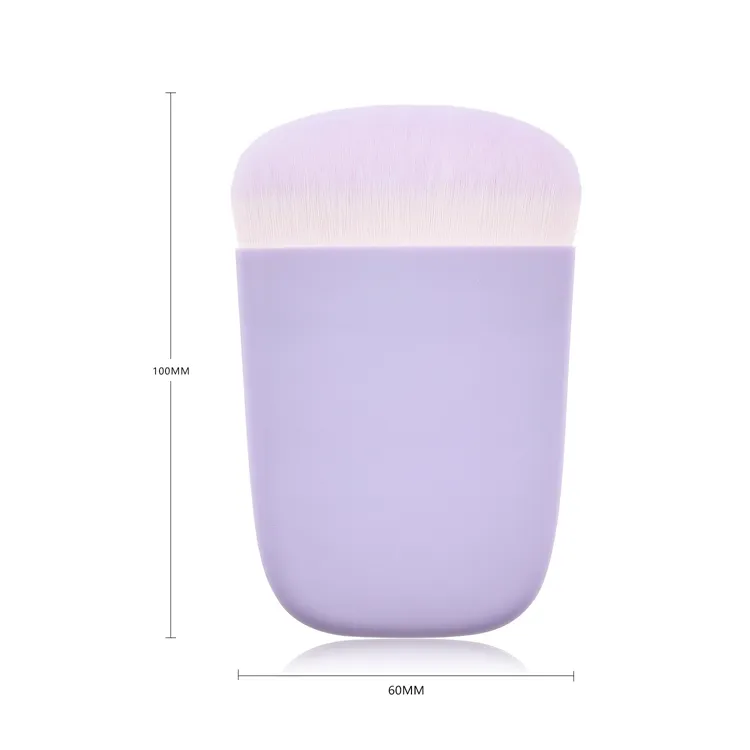 1PC Pincéis de Maquiagem Planos Únicos Rosa Roxo Madeira Base Blush Multifuncional Pincel Kabuki