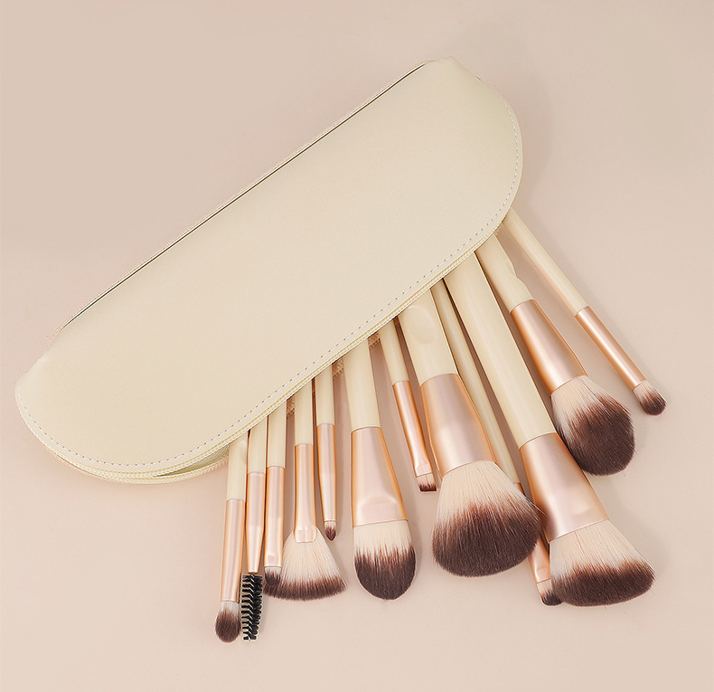 Conjunto Completo de Pincéis de Maquiagem para Viagem em Estojo Compacto Essencial