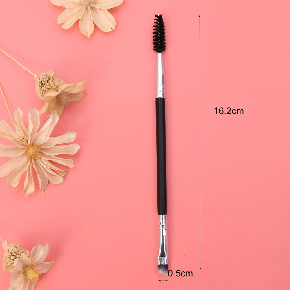 Escova de Maquiagem Premium Angulada de Duplo Uso para Sobrancelhas Novidade em Beleza Cuidados Cosméticos