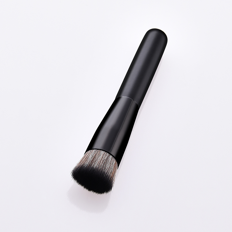 Pincel de Maquiagem Kabuki de Topo Plano com Cerdas Sintéticas Densas de Qualidade Premium para Misturar Líquidos, Cremes ou Pó Cosmético Impecável