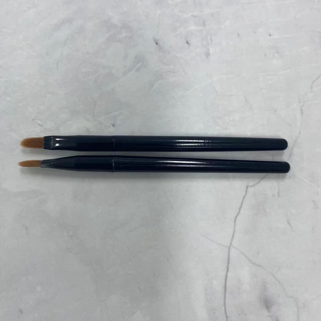 Conjunto de Pincéis de Maquiagem para Sombra de Olhos, Sobrancelha e Corretivo com Pincéis de Plástico Pequenos e Angulados