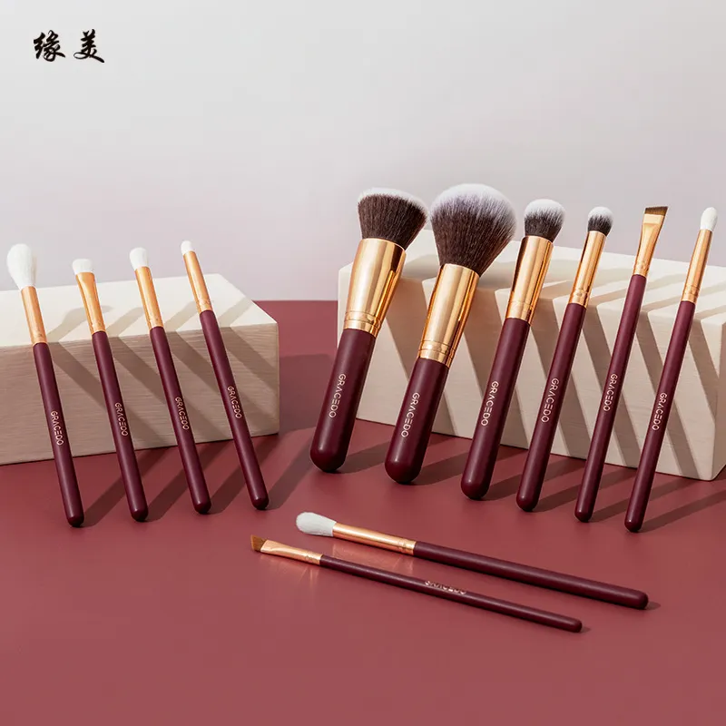 Conjunto Completo de Pincéis de Maquiagem para Base, Corretivo e Sombra