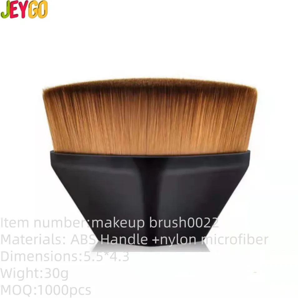 Pincel de Fundação Kabuki de Topo Plano de Marca Própria para Mistura Inclui Manga Protetora