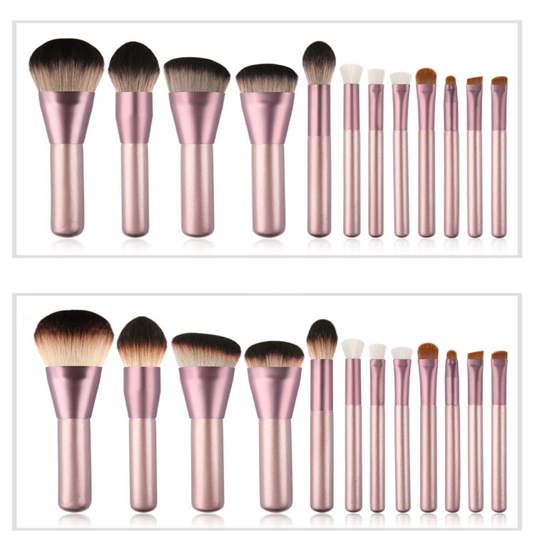 Pincéis de Maquiagem Personalizados de Alta Qualidade 12PCS Conjunto de Pincéis de Maquiagem Sintéticos Premium para Base, Pó, Blush e Sombra com Etiqueta Privada