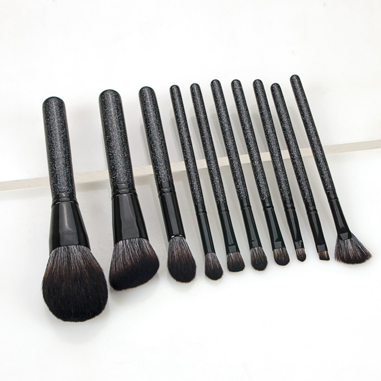 Baixa MOQ 10PCS Conjunto de Pincéis de Maquiagem Personalizado de Luxo Vegano com Etiqueta Privada e Logotipo Personalizado