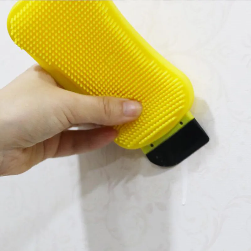 Esfregão de Silicone Multifuncional para Lavagem de Louça com Dispenser de Sabão Integrado Ferramenta de Limpeza de Cozinha Esg11989