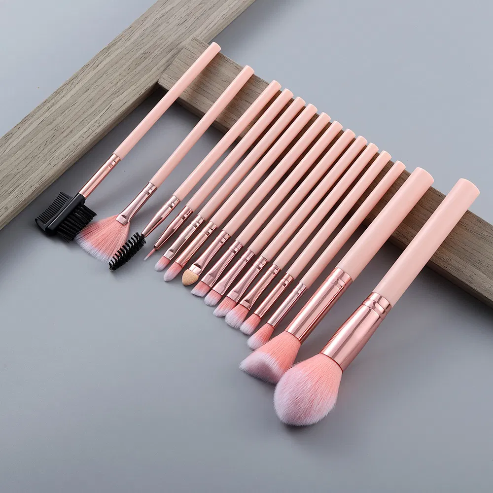 Conjunto de Pincéis de Maquiagem Profissional Vegano de Luxo com Etiqueta Privada, Amostra Grátis, Atacado de Pincéis de Maquiagem
