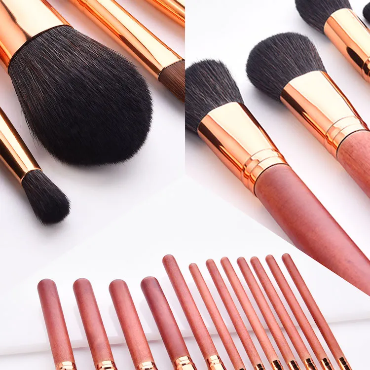 Pincéis de Maquiagem para Base Líquida em Creme, Corretivo, Olhos e Rosto com Cerdas Fluffy de Alta Densidade