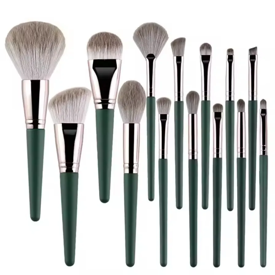 Conjunto de pincéis para maquiagem de 18PCS, para pele, pincéis para maquiagem sintéticos Private Label
