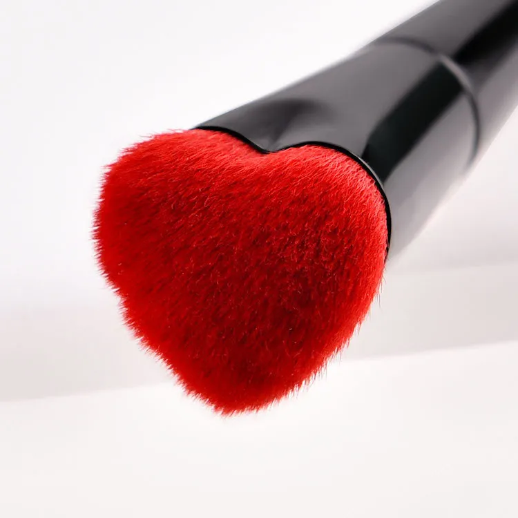 Bronzer de Contorno Quente, Pincel de Maquiagem em Forma de Coração para Cosméticos