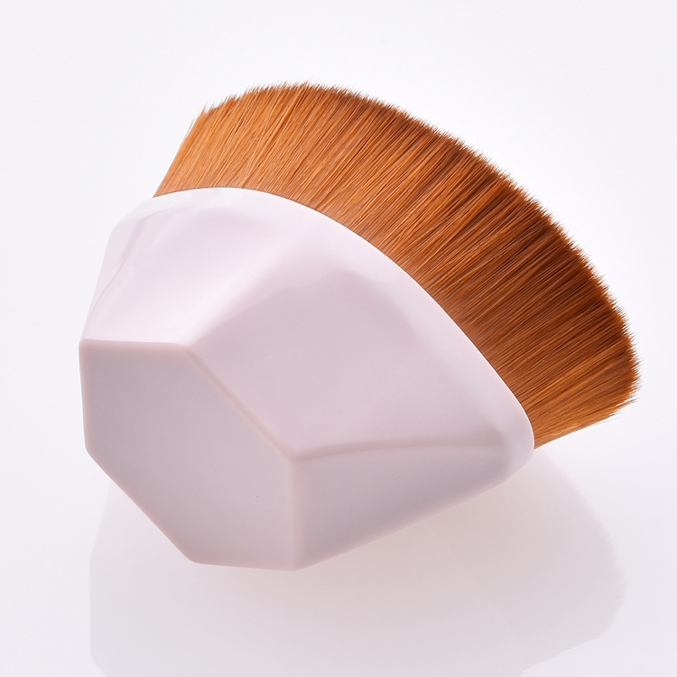 Pincel de Maquiagem Flat Top Kabuki Hexagonal para Blush, Base Líquida ou em Pó, para Misturar Cosméticos Líquidos, Cremosos ou em Pó com Estojo Protetor