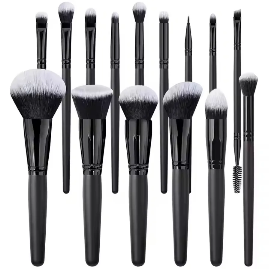 Conjunto de Pincéis de Maquiagem para Blush e Sombra em Pó Solto OEM ODM Logo 15PCS