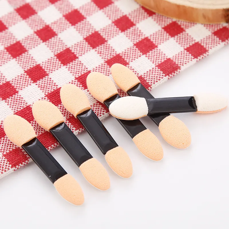 Pincel de Sombra para Olhos com Dupla Cabeça, Ferramentas de Maquiagem Descartáveis, Pincéis de Sombra para Olhos