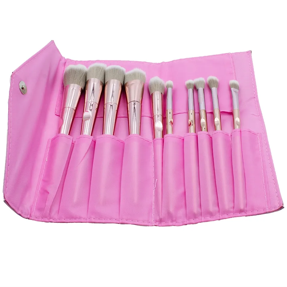 10-Fingerprint Conjunto de Pincéis de Maquiagem Pincel para Blush