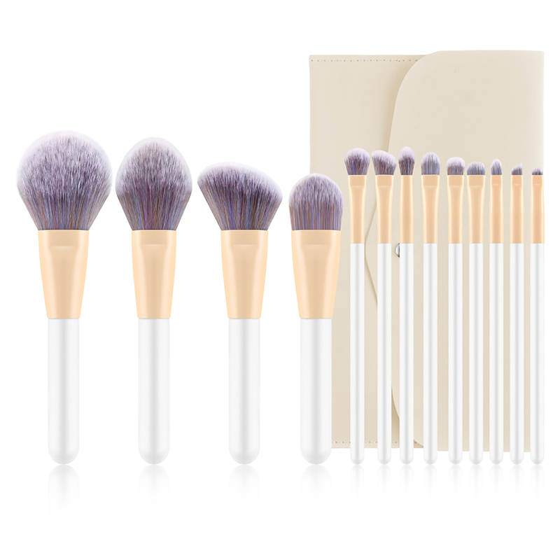 Conjunto de Pincéis de Maquiagem de Marca Própria 13PCS Pincéis Cosméticos Sintéticos Premium para Base e Corretivo