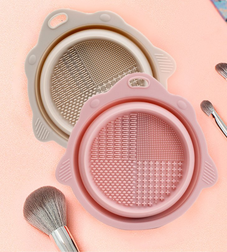 Limpeza de Pincéis de Maquiagem de Silicone, Escova para Limpeza de Pincéis de Fundação, Almofada para Lavagem de Pincéis, Gel de Limpeza para Pincéis, Ferramenta Manual