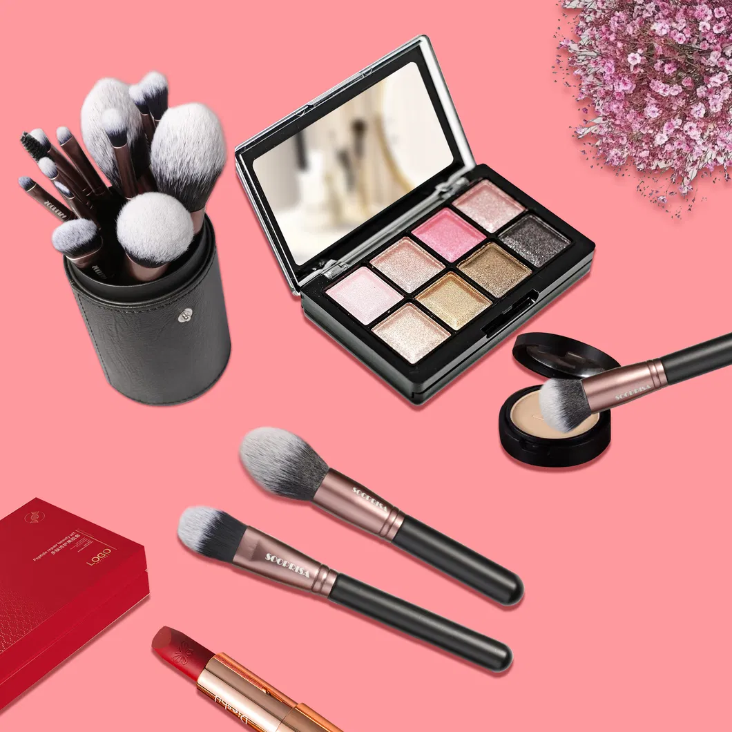 Conjunto de Pincéis de Maquiagem para Olhos com Base Vegana Premium Personalizada