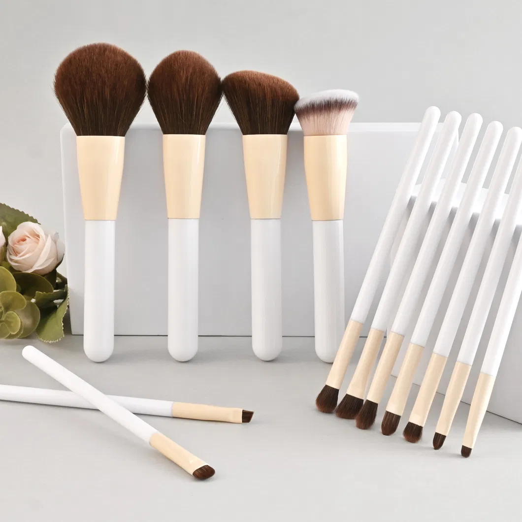 Conjunto de Pincéis de Maquiagem de Marca Própria 13PCS Pincéis Cosméticos Sintéticos Premium para Base e Corretivo