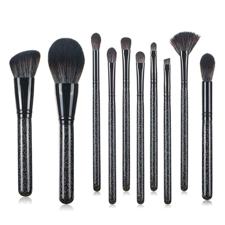 Baixa MOQ 10PCS Conjunto de Pincéis de Maquiagem Personalizado de Luxo Vegano com Etiqueta Privada e Logotipo Personalizado