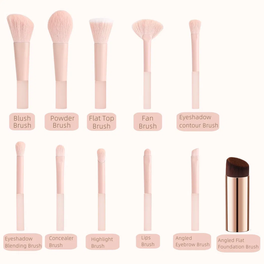 OEM 11 PCS Mini Travel Premium Synthetic Makeup Brush Set
