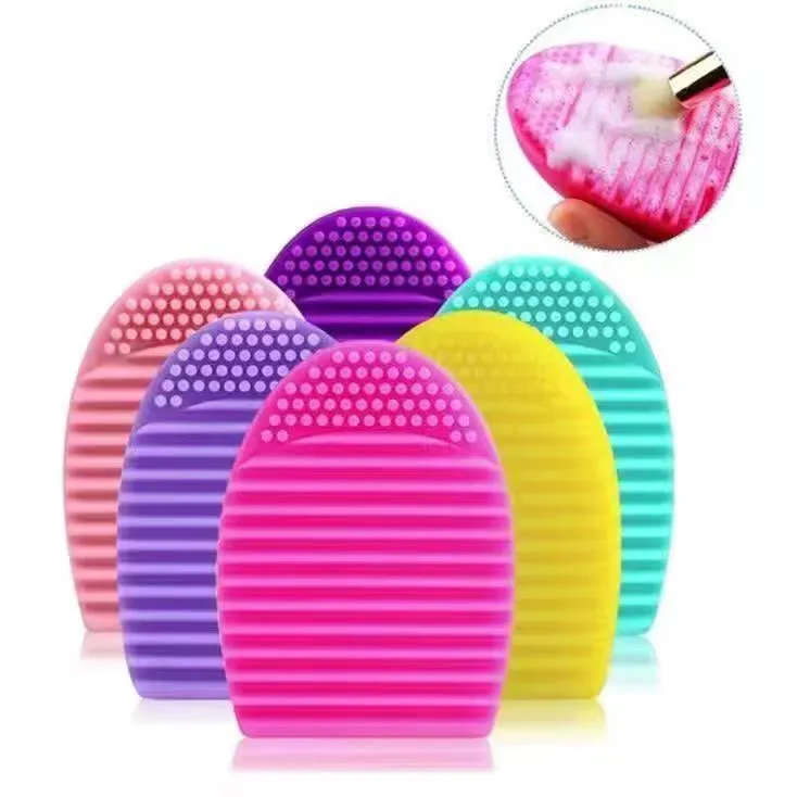 Limpa Pincéis de Maquiagem de Silicone Ovo de Limpeza