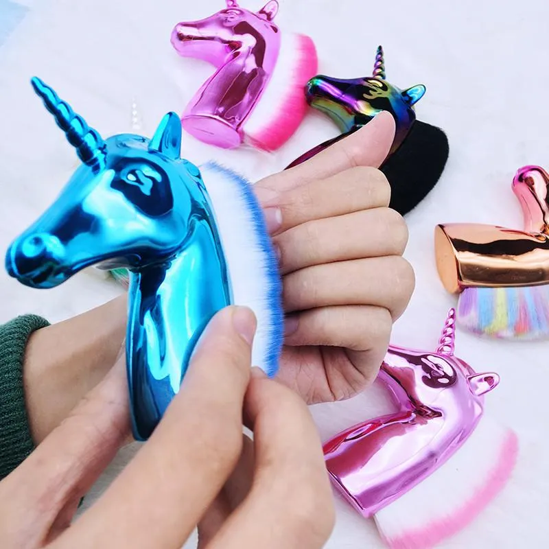 Ferramenta de Beleza Pincel de Maquiagem Manicure Escova Personalizada para Limpeza de Poeira de Unhas Angulada