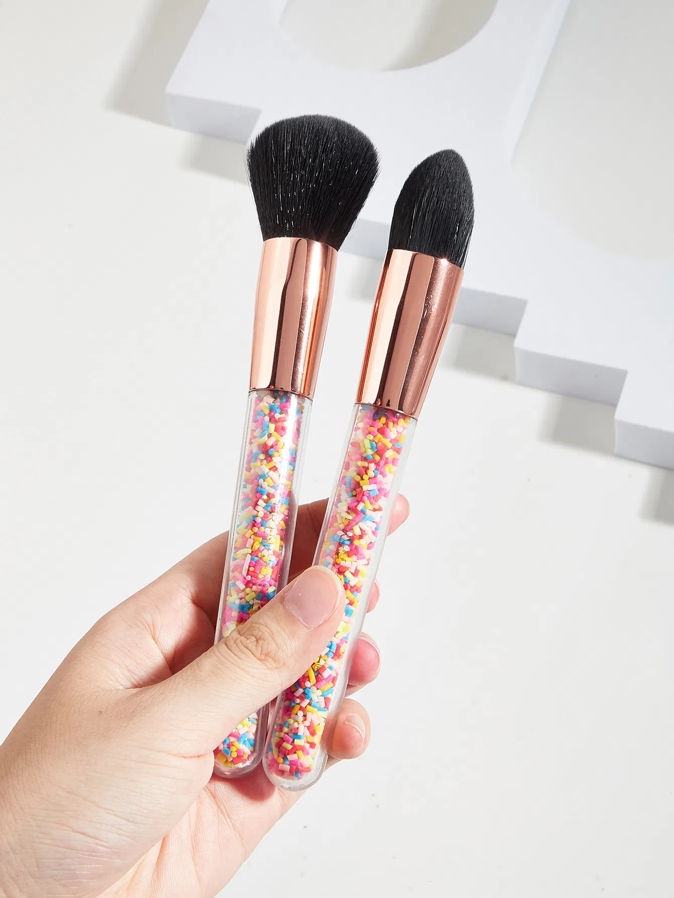Conjunto de Pincéis de Maquiagem Plush Beautichen New 10PCS - Pincéis de Iluminador, Corretivo, Contorno, Sombra e Blush, Kit Completo