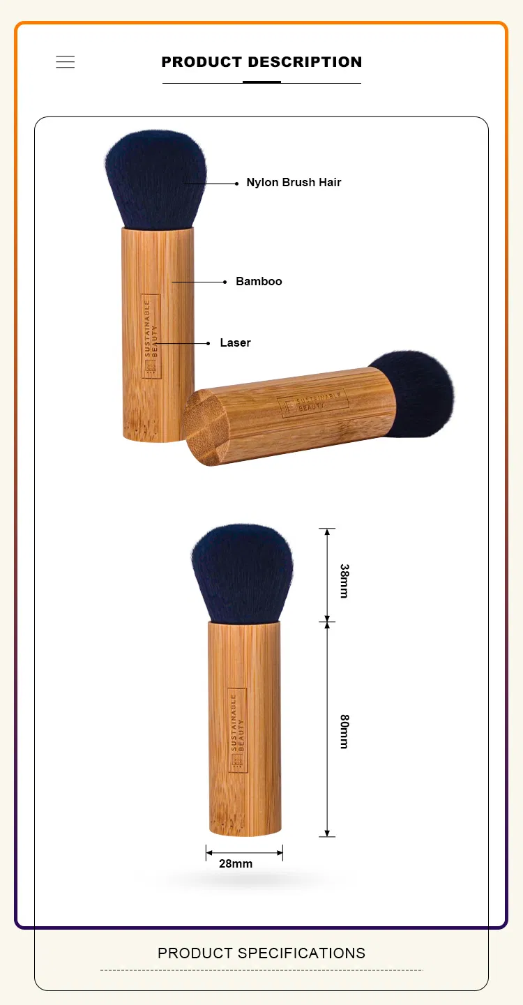 Conjunto de Pincéis de Maquiagem para o Rosto em Bambu Multifuncional, Vegano, Livre de Crueldade, com Pelo de Raposa e Cabelo de Cabra, Roxo