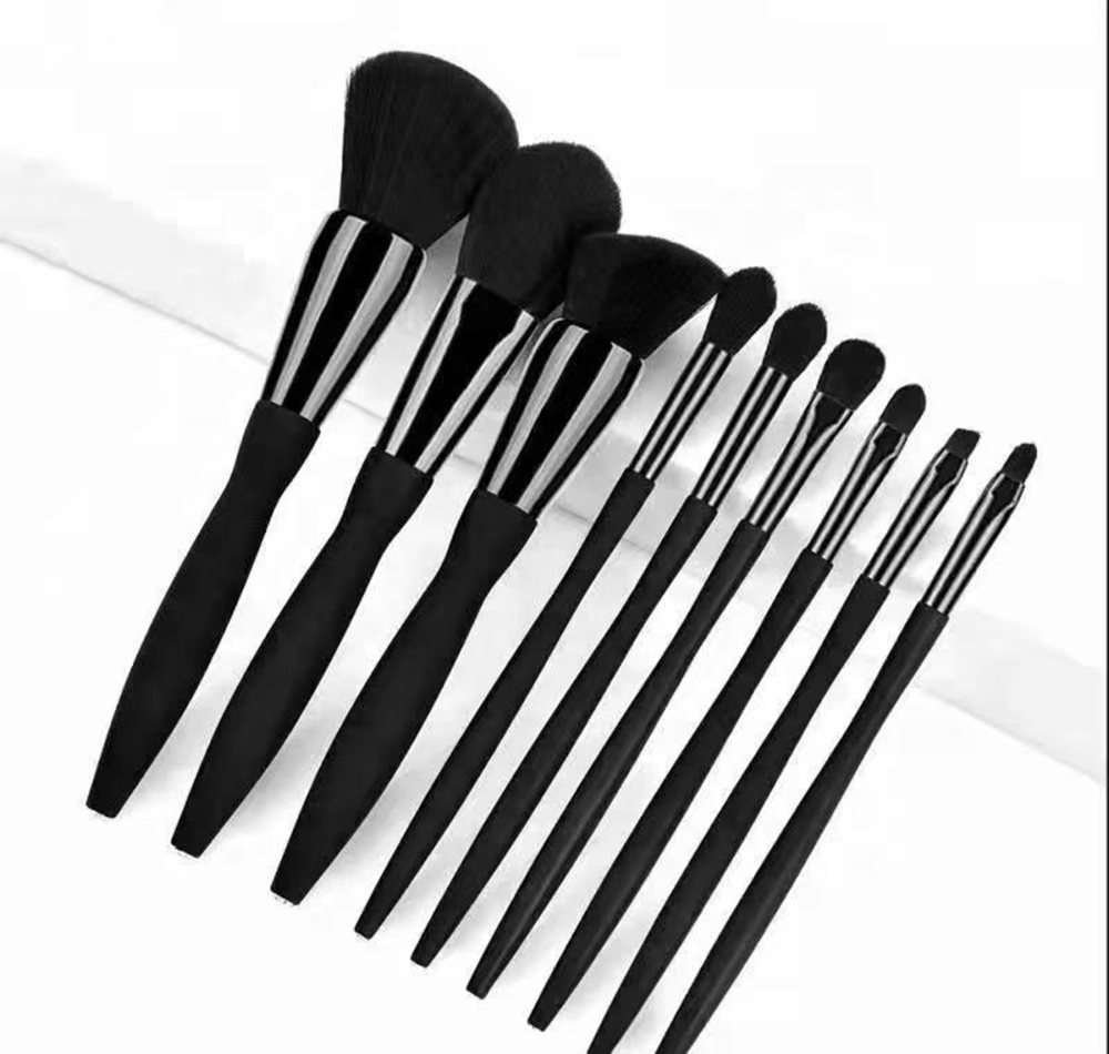 9 PCS Synthetic Luxury Professional Private Label Makeup Brush Set with Belt Bag
