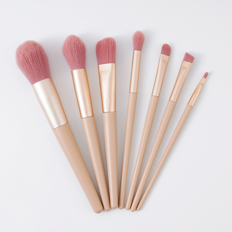Pincel de Maquiagem Kabuki Rosa Dourado de Luxo para Acabamento Perfeito