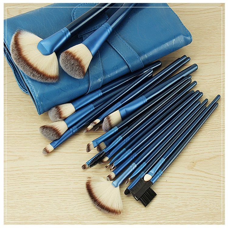 Atacado 2020 Nova Chegada Profissional Marca Privada Sua Própria Marca 24PCS Conjunto de Pincéis de Maquiagem Azuis