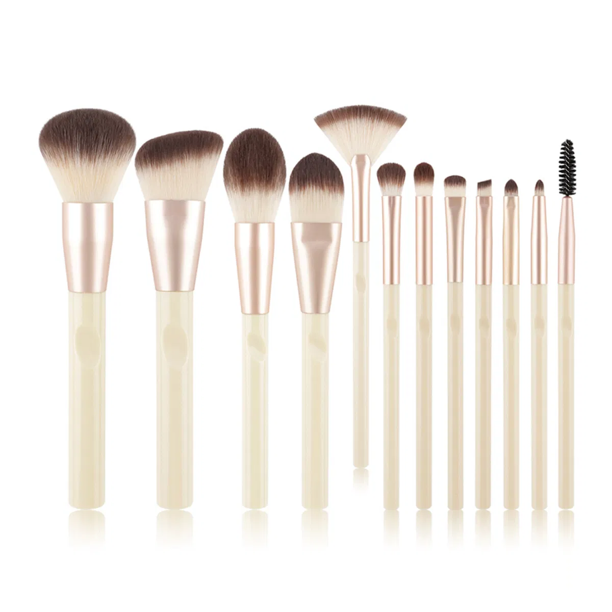 Conjunto Completo de Pincéis de Maquiagem para Viagem em Estojo Compacto Essencial