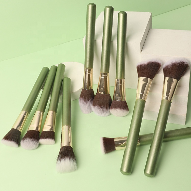 Venda Quente Cabelo Castanho 7 Grande Variedade 20 Peças 15PCS 14 Conjunto de Pincéis de Maquiagem Profissional Vegano de Dupla Ponta