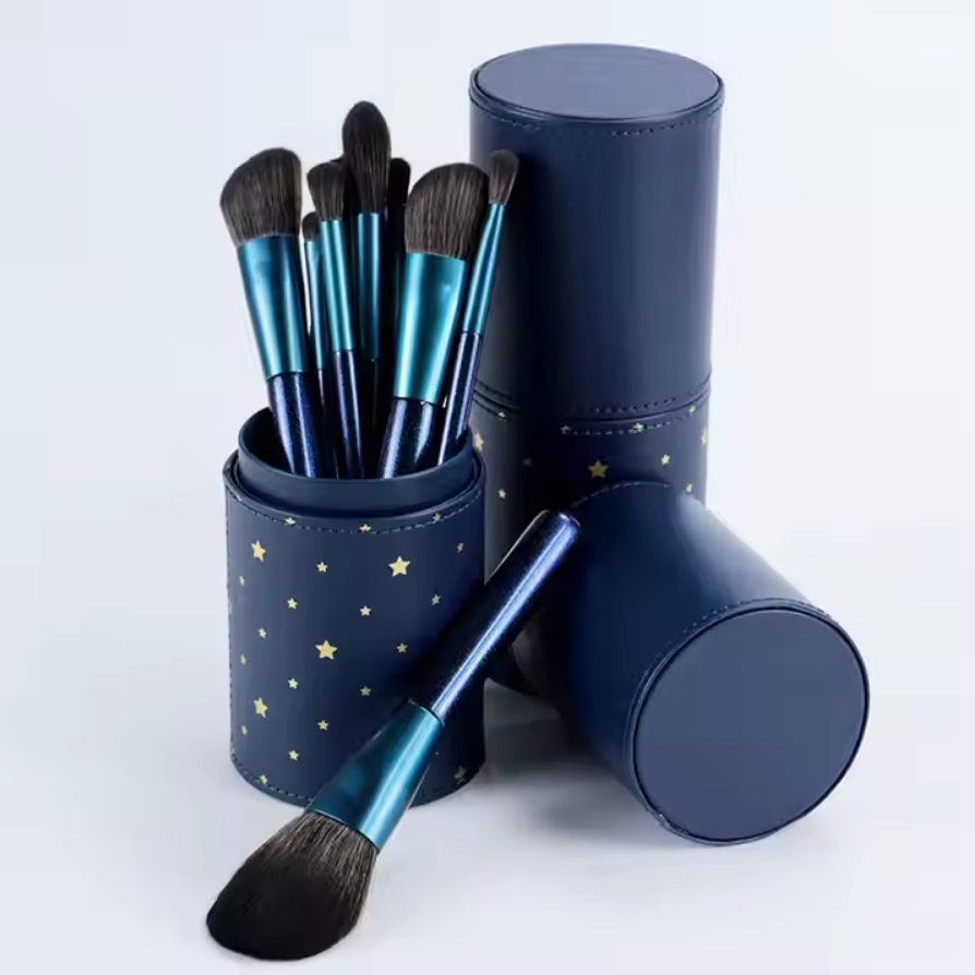 12PCS Conjunto de Pincéis de Maquiagem para Fundação em Pó Solto Blush