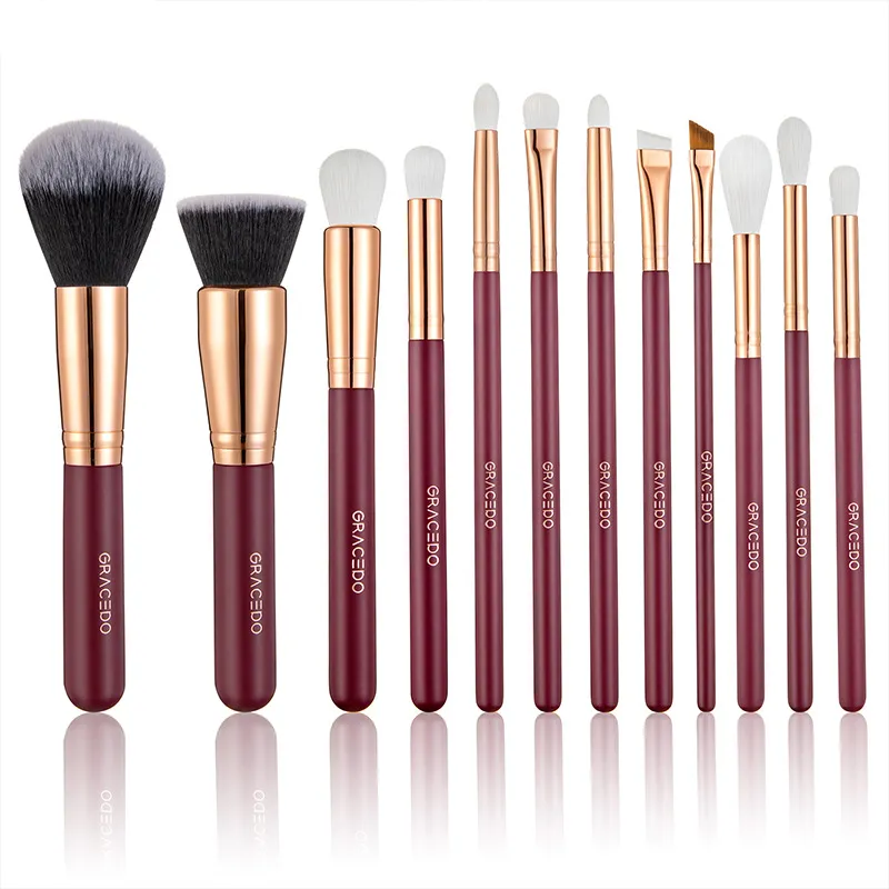 Conjunto Completo de Pincéis de Maquiagem para Base, Corretivo e Sombra