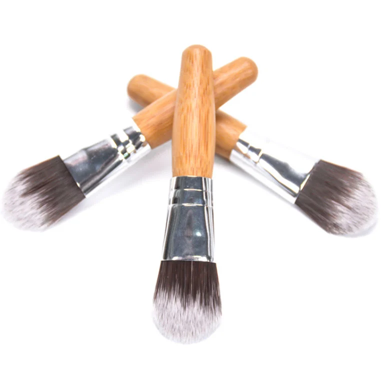 Pincéis de Maquiagem de Bambu Kabuki Naturais por Atacado