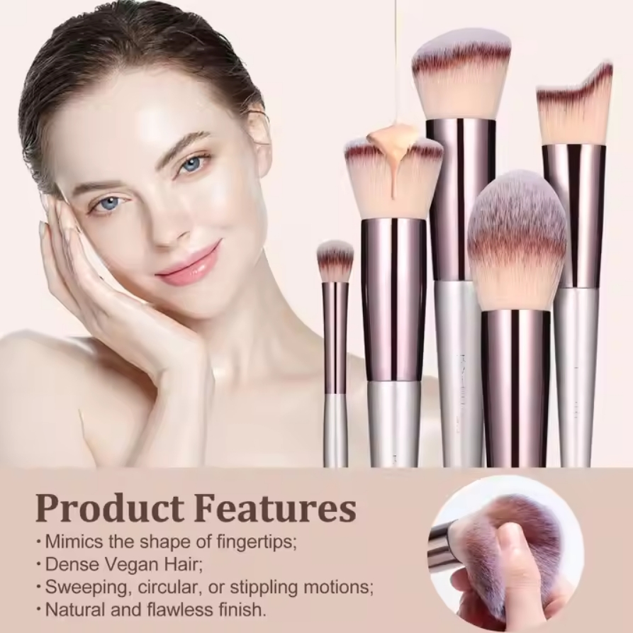 Conjunto de pincéis para maquiagem de 18PCS, para pele, pincéis para maquiagem sintéticos Private Label
