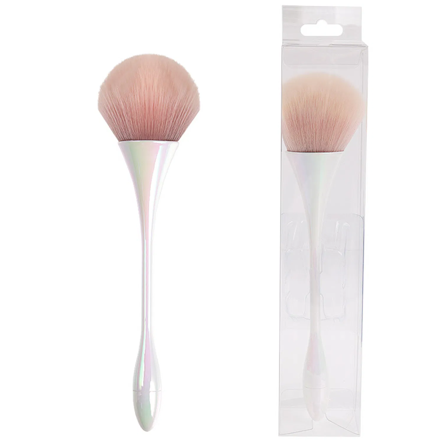 Conjunto de Maquiagem Profissional com Blush e Iluminador em Pó, Pincéis para Misturar, Esfumar e Contornar com Textura Macia e Fluffy
