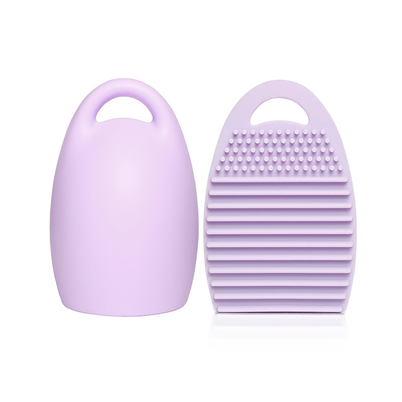 Esponja de Limpeza de Pincéis com Cabo de Silicone Personalizável, Portátil Mini Almofada de Limpeza de Pincéis de Sombras, Limpador de Pincéis de Maquiagem Beleza