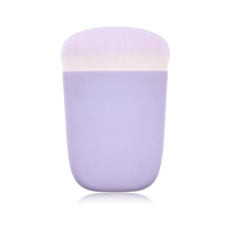 1PC Pincéis de Maquiagem Planos Únicos Rosa Roxo Madeira Base Blush Multifuncional Pincel Kabuki