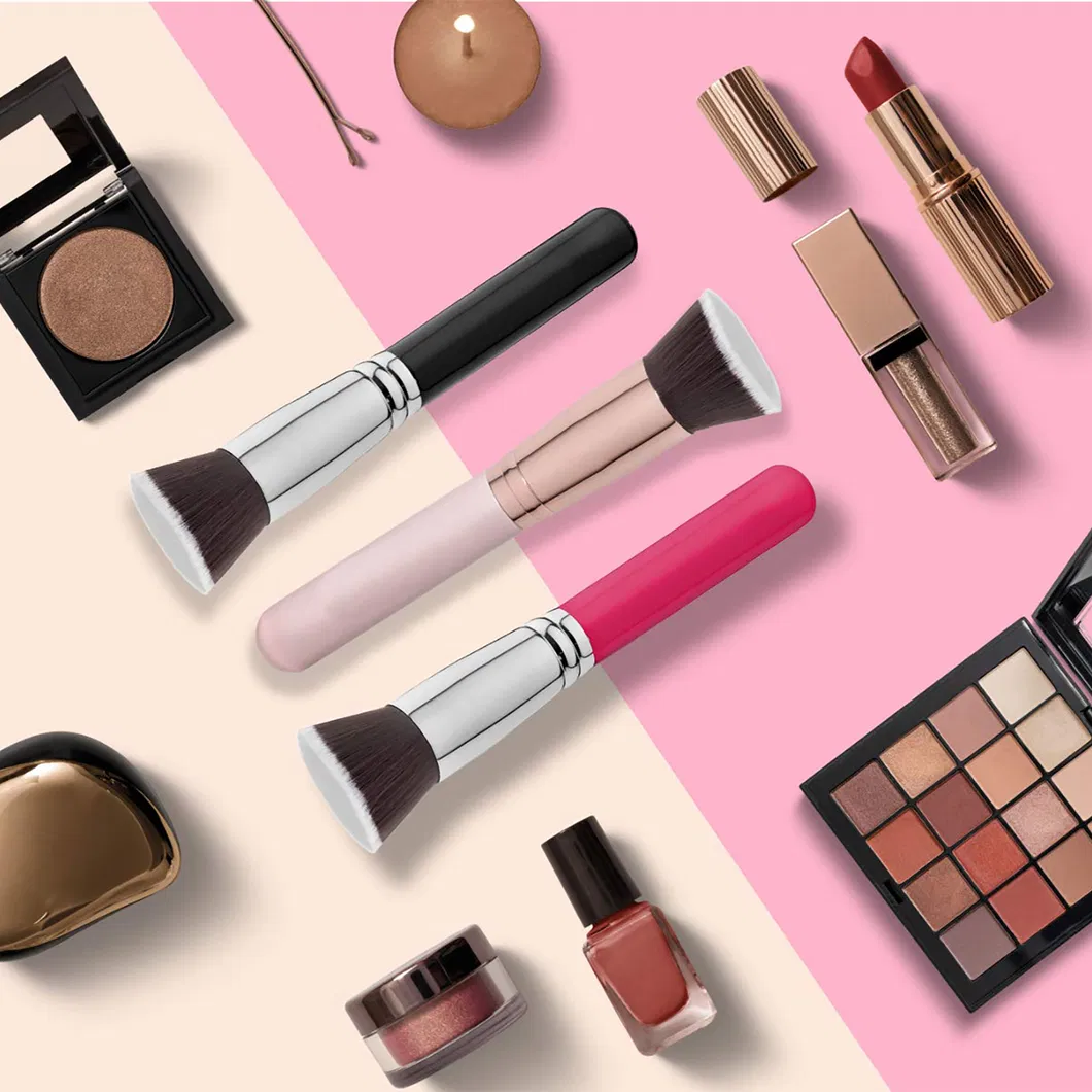 Amostra Grátis de Pincéis com Cabo Rosa Personalizados Geffree Star Contorno Bronzer Blush Pincéis de Maquiagem James Charles
