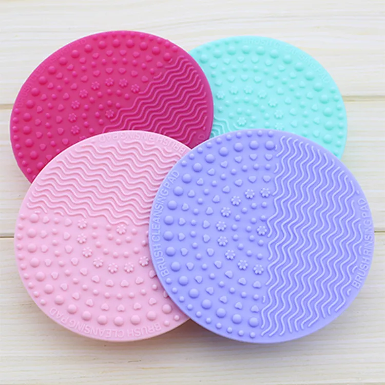 Almofada de Limpeza de Pincéis de Maquiagem de Silicone em Forma Redonda Esg10378