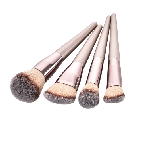 Conjunto de Pincéis de Maquiagem Vegano com Estilo Novo da Marca Beautichen, Pincéis de Maquiagem Personalizados com Cabo Brilhante de Nylon