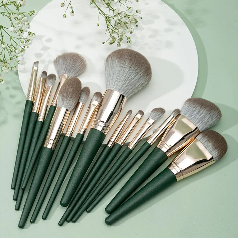 10-Fingerprint Conjunto de Pincéis de Maquiagem Pincel para Blush