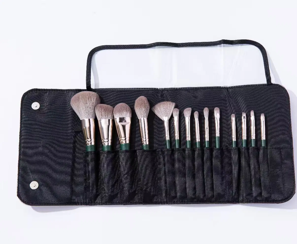 Conjunto de Pincéis de Maquiagem Sintéticos Personalizados por Atacado 14PCS Veganos para o Rosto